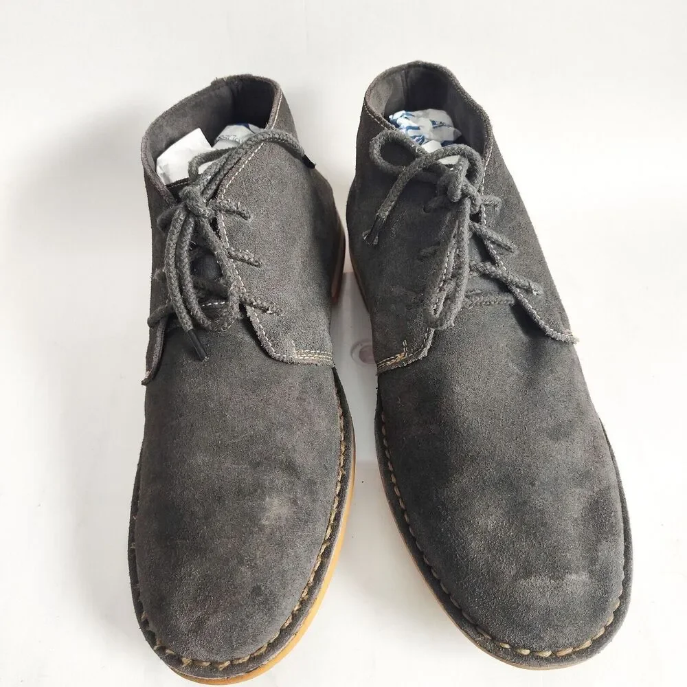 Stacy Adams Gray Suede Chukka Lace-Up Classic Ankle Boots‎ Men's Shoes Size 11